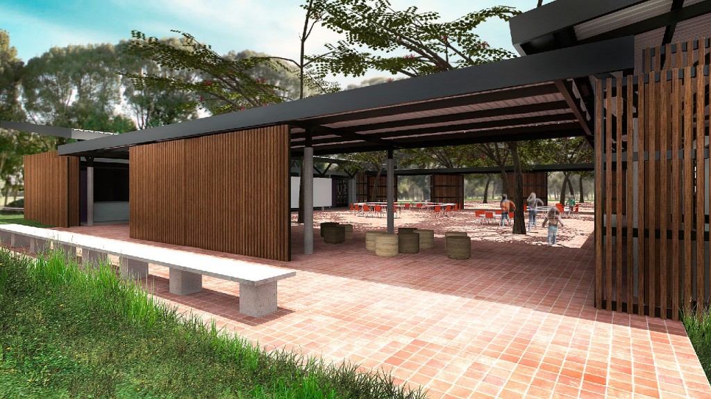 Centro de Educação Complementar - Piauí | inclusão e espírito comunitário | ODVO arquitetura | Fechamento com brise de madeira