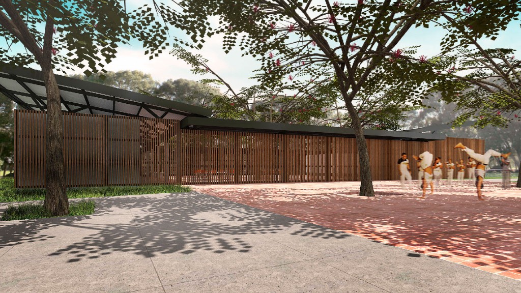 Centro de Educação Complementar - Piauí | inclusão e espírito comunitário | ODVO arquitetura | Fechamento com brise de madeira