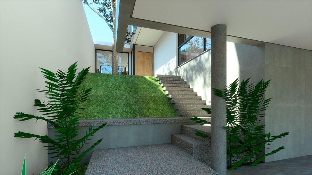 Casa Ponta Grossa | integração de todos os ambientes | ODVO arquitetura | Acesso à casa a partir da garagem