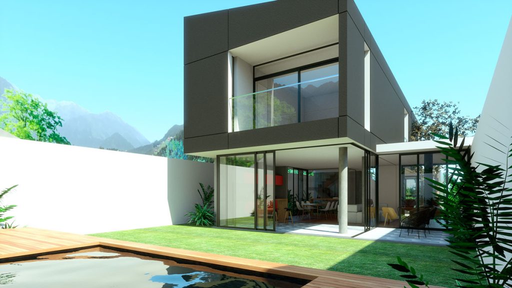 Casa Ponta Grossa | integração de todos os ambientes | ODVO arquitetura | Ampla integração entre a casa e o jardim e piscina