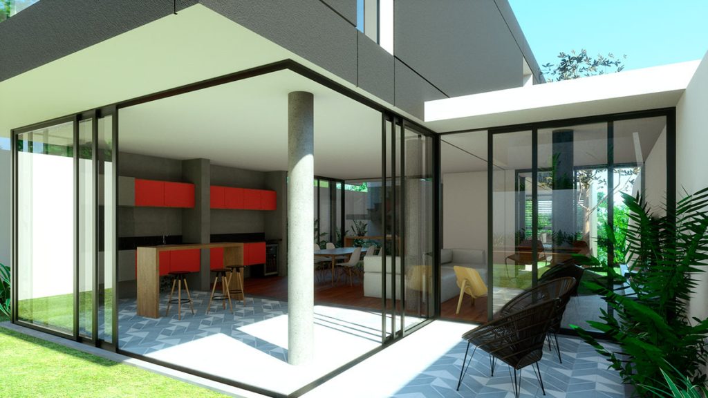 Casa Ponta Grossa | integração de todos os ambientes | ODVO arquitetura | Integração entre os ambientes internos e externos