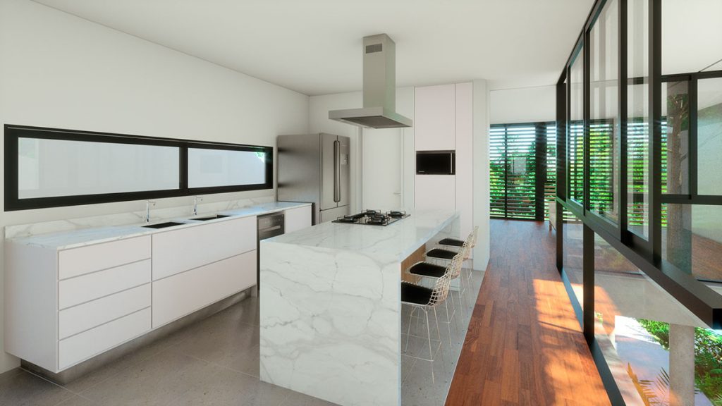Casa Ponta Grossa | integração de todos os ambientes | ODVO arquitetura | Cozinha em conceito aberto