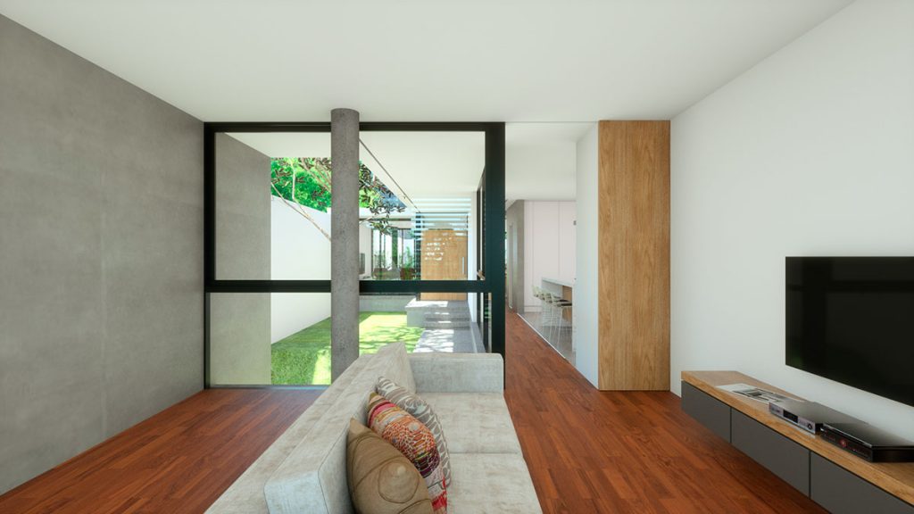 Casa Ponta Grossa | integração de todos os ambientes | ODVO arquitetura | Área de TV e amplitude visual