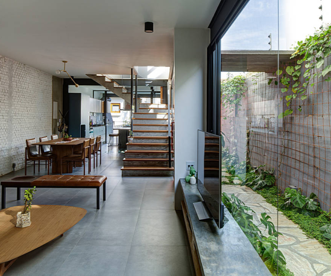 Casa Inhatium | ampla reforma de um imóvel urbano | ODVO arquitetura | conceito aberto e amplas janelas
