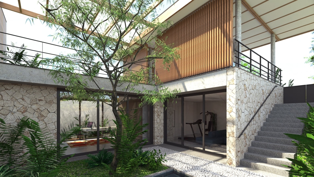 Casa Bonfim | pátios que promovem a integração e acolhimento familiar | ODVO arquitetura | Pátios, privacidade sem confinar e muita área verde